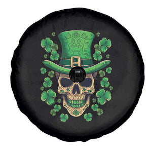 St Patrick's Day Spare Tire Cover Irish Sugar Skull Lucky Shamrocks Hat TS09 Print Your Wear