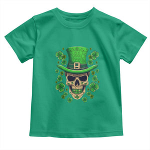 St Patrick's Day Toddler T Shirt Irish Sugar Skull Lucky Shamrocks Hat TS09 Irish Green Print Your Wear
