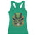 St Patrick's Day Racerback Tank Top Irish Sugar Skull Lucky Hat Shamrocks TS09 Irish Green Print Your Wear