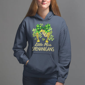 St. Patrick's Day Hoodie Little Miss Shenanigans Coquette Shamrocks TS09 Navy Printyourwear