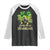 St Patrick's Day Raglan Shirt Little Miss Shenanigans Coquette Shamrocks TS09 Black White Print Your Wear