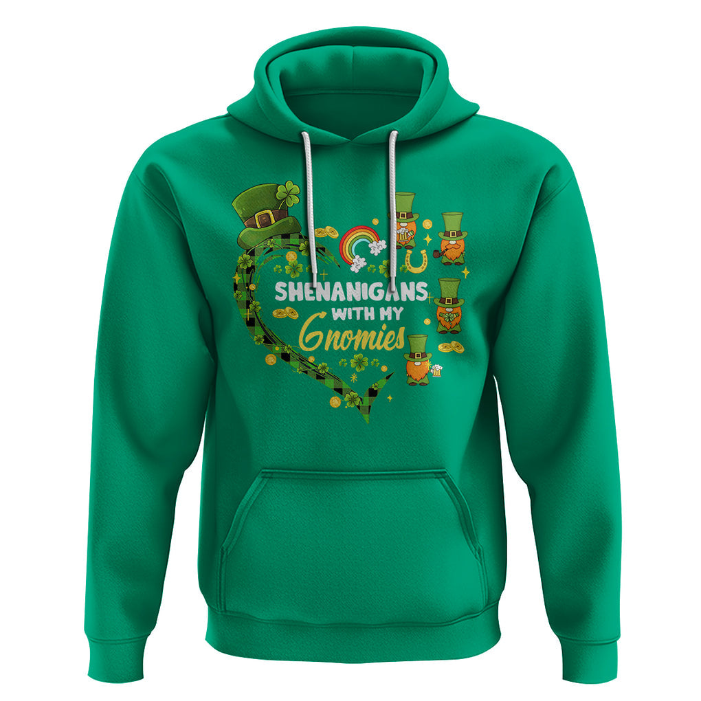St. Patrick's Day Hoodie Shenanigans With My Gnomies Shamrock Gnome TS09 Irish Green Printyourwear