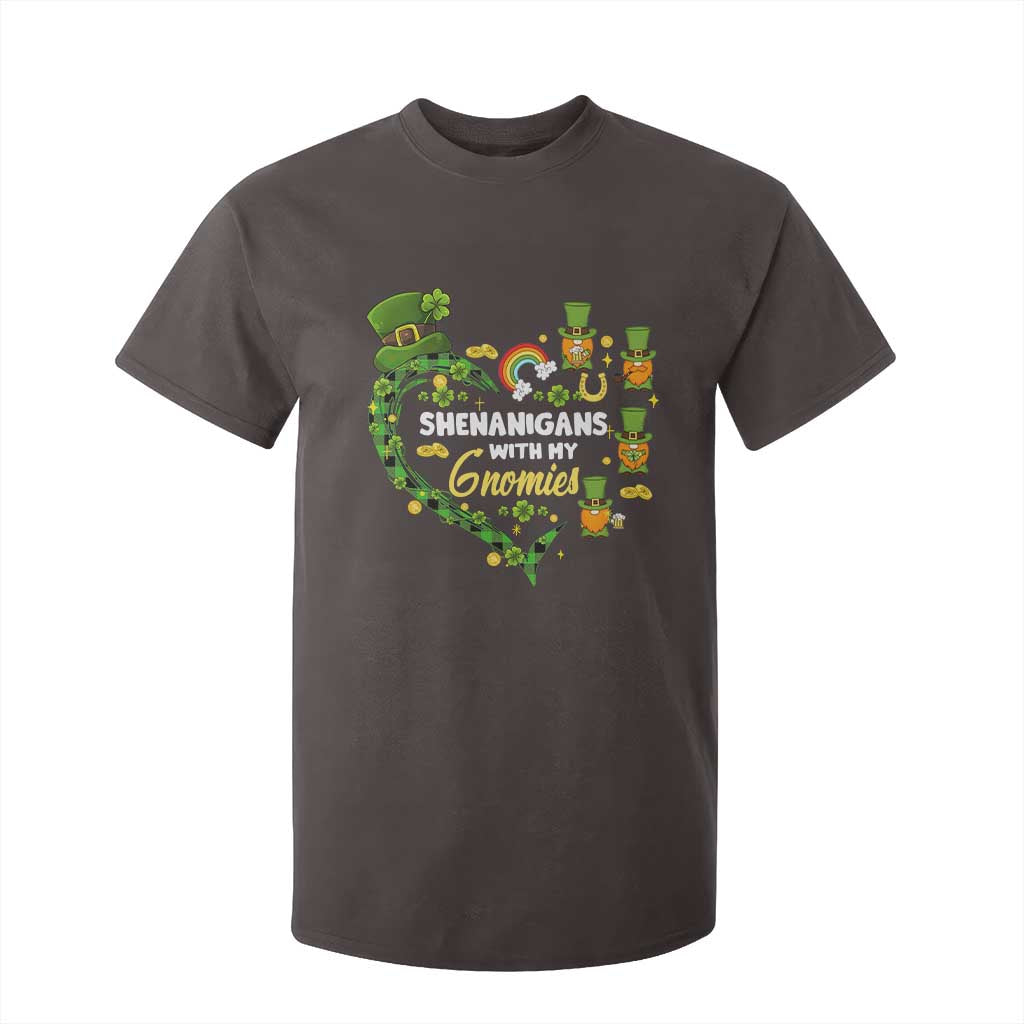 St Patrick's Day T Shirt For Kid Shenanigans With My Gnomies Shamrock Gnome TS09 Dark Chocolate Print Your Wear