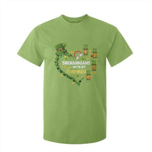 St Patrick's Day T Shirt For Kid Shenanigans With My Gnomies Shamrock Gnome TS09 Lime Print Your Wear