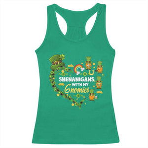St Patrick's Day Racerback Tank Top Shenanigans With My Gnomies Shamrock Gnome TS09 Irish Green Print Your Wear