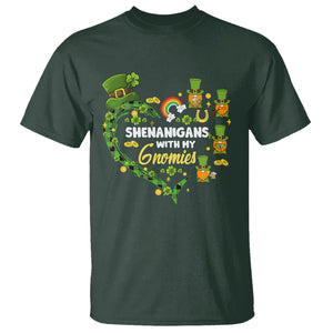 St. Patrick's Day T Shirt Shenanigans With My Gnomies Shamrock Gnome TS09 Dark Forest Green Printyourwear