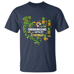 St. Patrick's Day T Shirt Shenanigans With My Gnomies Shamrock Gnome TS09 Navy Printyourwear