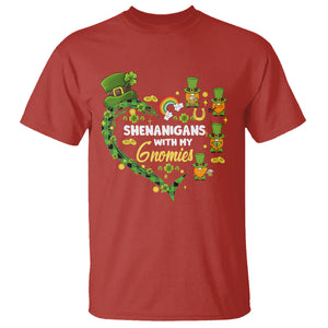 St. Patrick's Day T Shirt Shenanigans With My Gnomies Shamrock Gnome TS09 Red Printyourwear