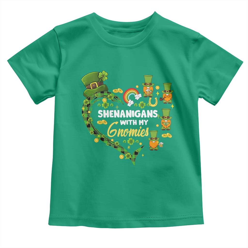 St Patrick's Day Toddler T Shirt Shenanigans With My Gnomies Shamrock Gnome TS09 Irish Green Print Your Wear