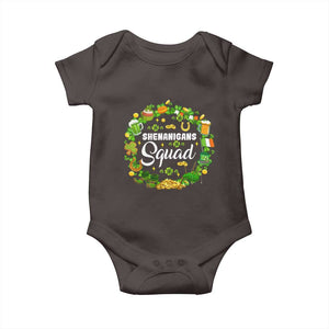Funny St Patrick's Day Baby Onesie Shenanigans Squad Matching Group TS09 Dark Chocolate Print Your Wear