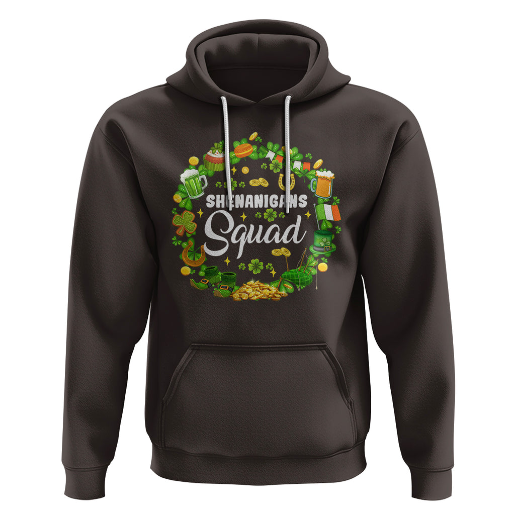 St. Patrick's Day Hoodie Shenanigans Squad Funny Matching Group TS09 Dark Chocolate Printyourwear