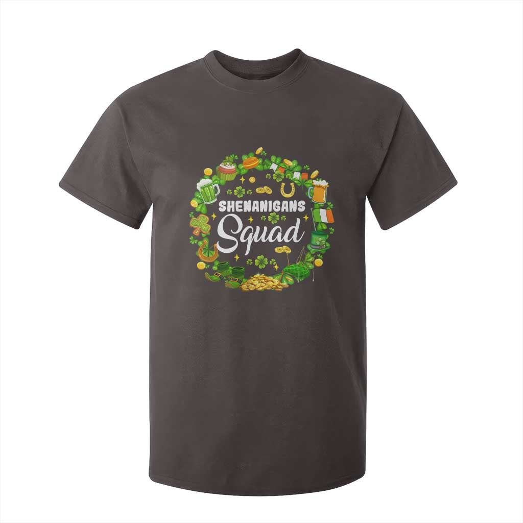 Funny St Patrick's Day T Shirt For Kid Shenanigans Squad Matching Group TS09 Dark Chocolate Print Your Wear