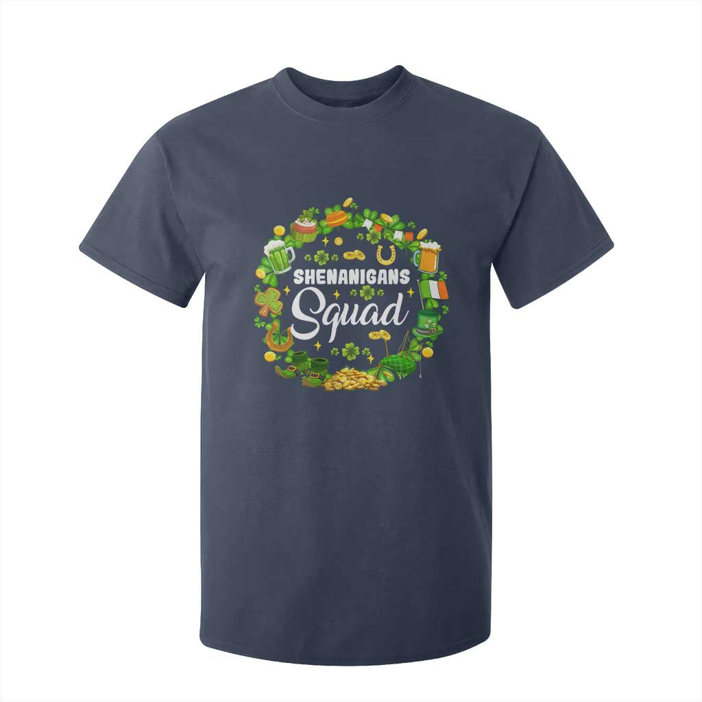 Funny St Patrick's Day T Shirt For Kid Shenanigans Squad Matching Group TS09 Navy Print Your Wear
