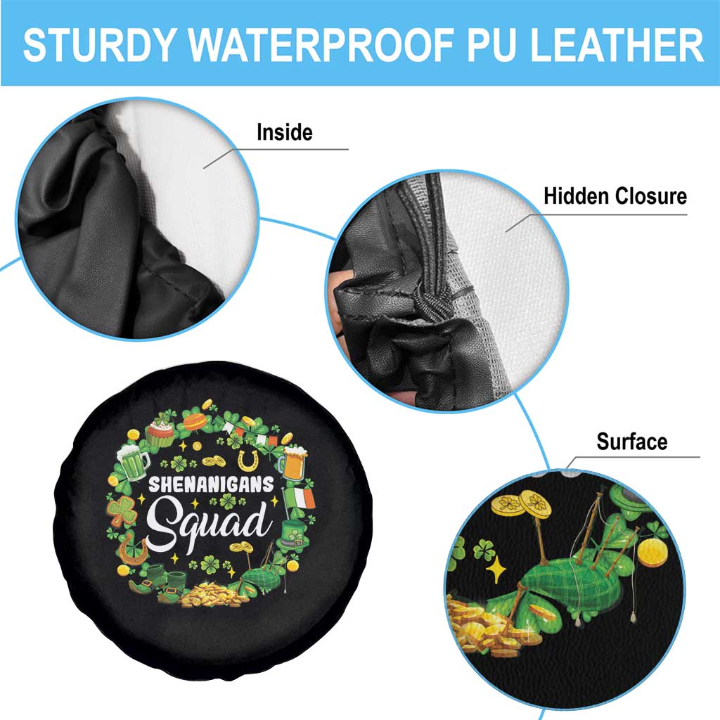Funny St Patrick's Day Spare Tire Cover Shenanigans Squad Matching Group TS09 Print Your Wear