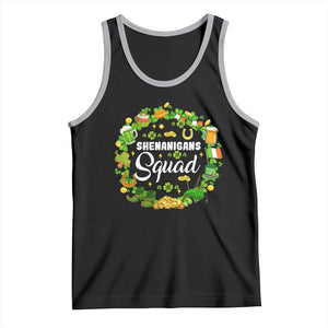 Funny St Patrick's Day Tank Top Shenanigans Squad Matching Group TS09 Black Athletic Heather Print Your Wear