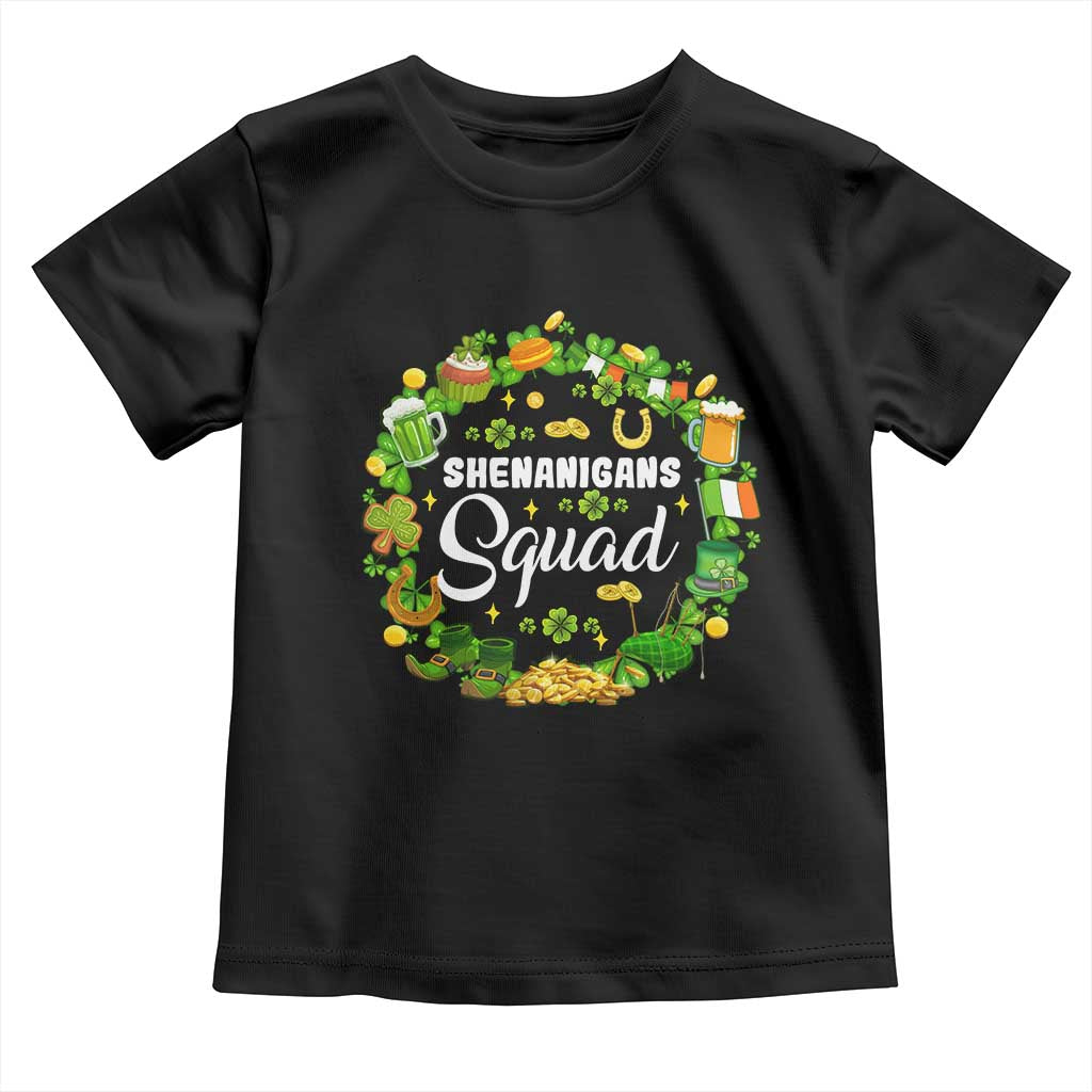 Funny St Patrick's Day Toddler T Shirt Shenanigans Squad Matching Group TS09 Black Print Your Wear