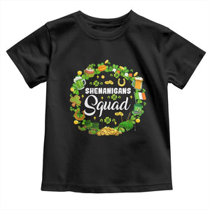 Funny St Patrick's Day Toddler T Shirt Shenanigans Squad Matching Group TS09 Black Print Your Wear