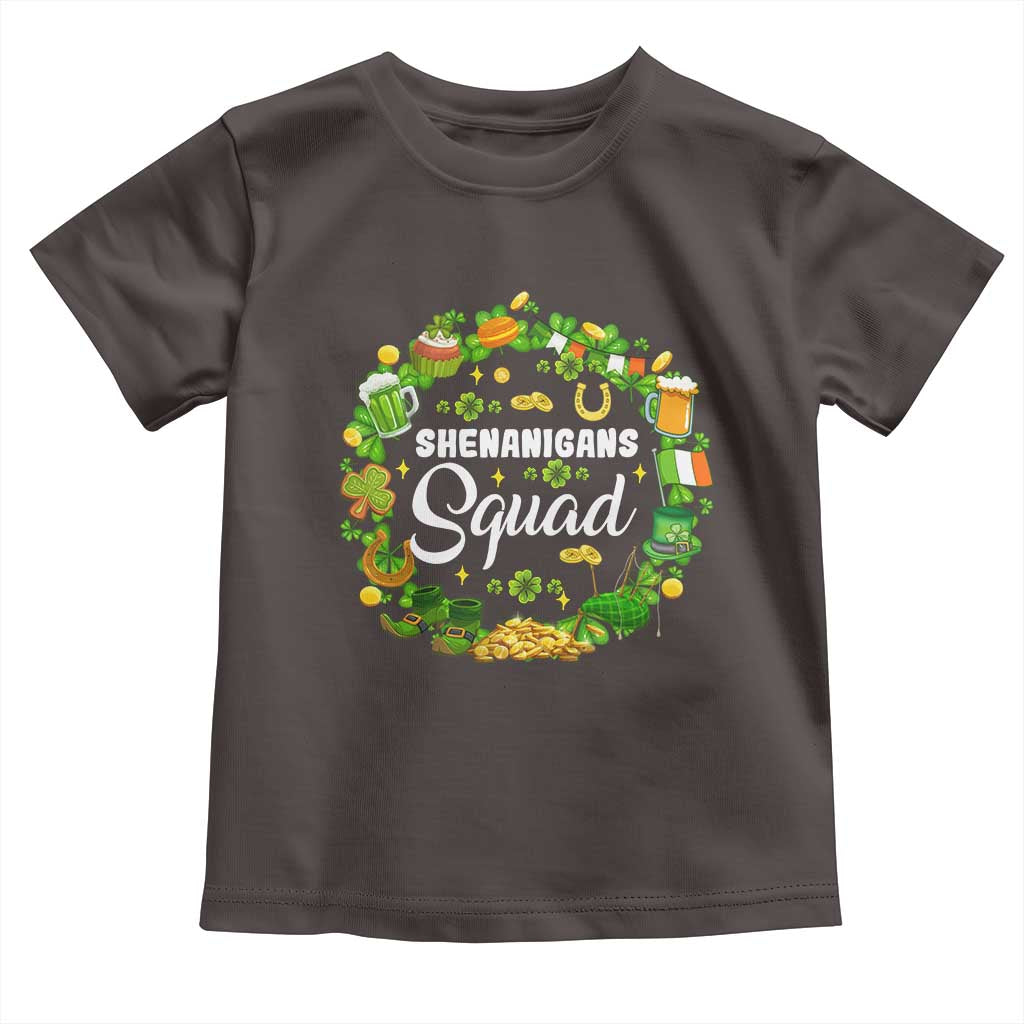 Funny St Patrick's Day Toddler T Shirt Shenanigans Squad Matching Group TS09 Dark Chocolate Print Your Wear