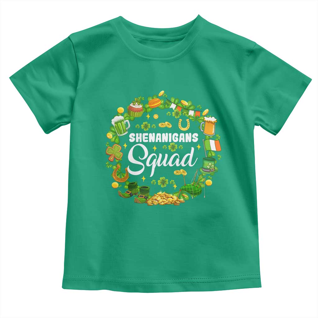 Funny St Patrick's Day Toddler T Shirt Shenanigans Squad Matching Group TS09 Irish Green Print Your Wear