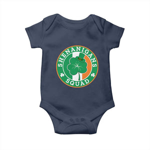 St Patrick's Day Baby Onesie Shenanigans Squad Funny Matching Group TS09 Navy Print Your Wear