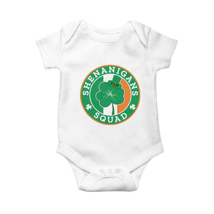 St Patrick's Day Baby Onesie Shenanigans Squad Funny Matching Group TS09 White Print Your Wear