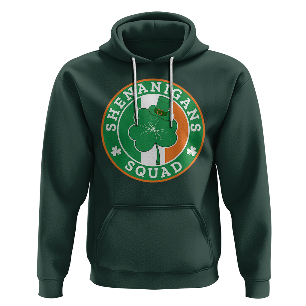 St. Patrick's Day Hoodie Shenanigans Squad Funny Matching Group TS09 Dark Forest Green Printyourwear