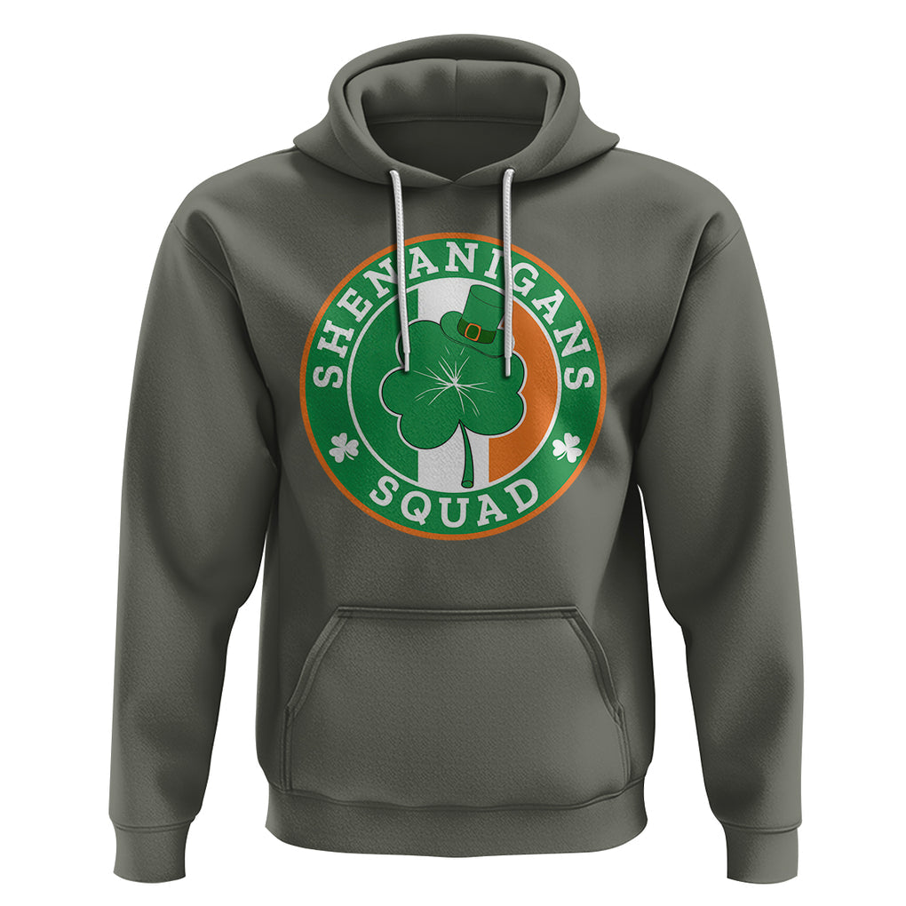 St. Patrick's Day Hoodie Shenanigans Squad Funny Matching Group TS09 Military Green Printyourwear