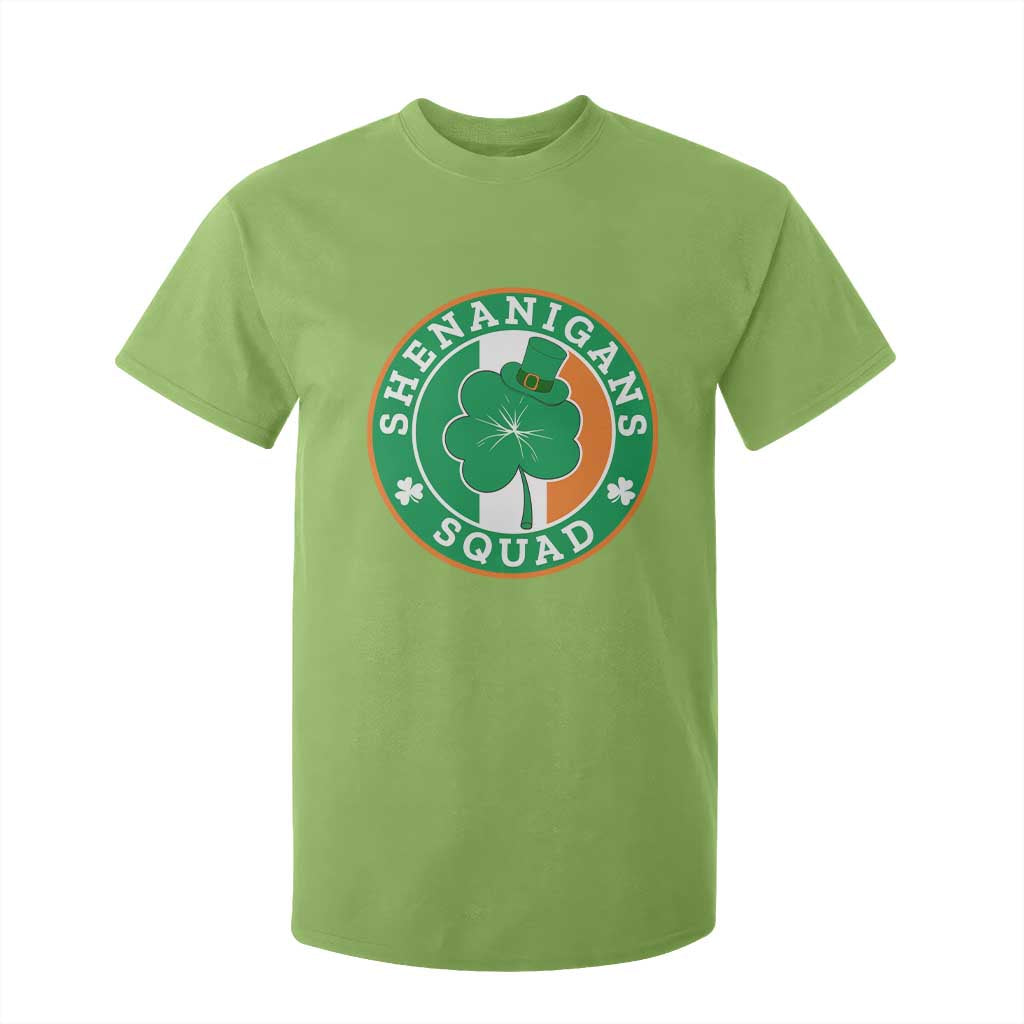 St Patrick's Day T Shirt For Kid Shenanigans Squad Funny Matching Group TS09 Lime Print Your Wear