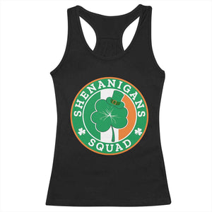 St Patrick's Day Racerback Tank Top Shenanigans Squad Funny Matching Group TS09 Black Print Your Wear