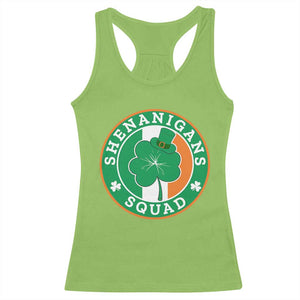 St Patrick's Day Racerback Tank Top Shenanigans Squad Funny Matching Group TS09 Lime Print Your Wear