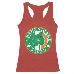 St Patrick's Day Racerback Tank Top Shenanigans Squad Funny Matching Group TS09 Red Print Your Wear