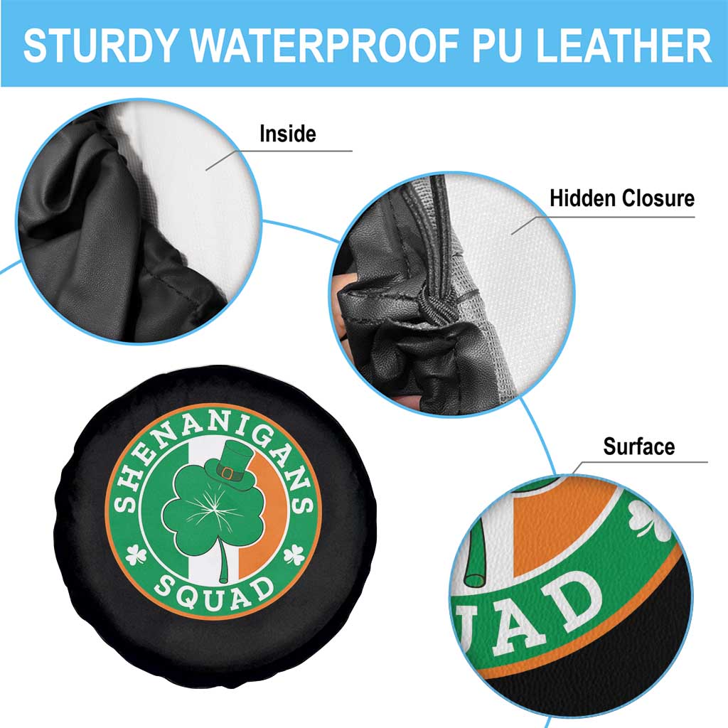 St Patrick's Day Spare Tire Cover Shenanigans Squad Funny Matching Group TS09 Print Your Wear