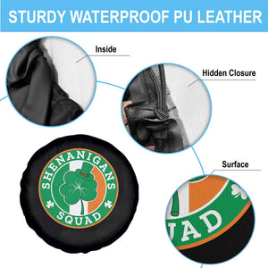 St Patrick's Day Spare Tire Cover Shenanigans Squad Funny Matching Group TS09 Print Your Wear