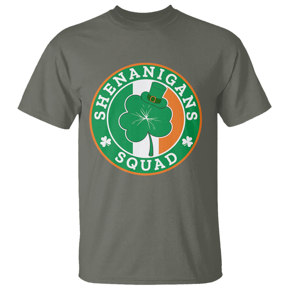 St. Patrick's Day T Shirt Shenanigans Squad Funny Matching Group TS09 Military Green Printyourwear