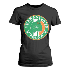 St Patrick's Day T Shirt For Women Shenanigans Squad Funny Matching Group TS09 Black Print Your Wear