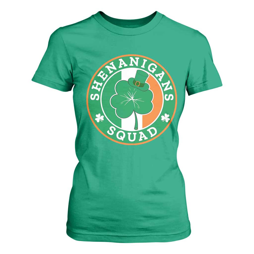 St Patrick's Day T Shirt For Women Shenanigans Squad Funny Matching Group TS09 Irish Green Print Your Wear