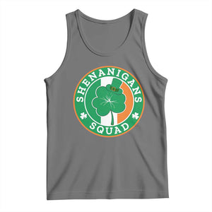 St Patrick's Day Tank Top Shenanigans Squad Funny Matching Group TS09 Black Heather Print Your Wear