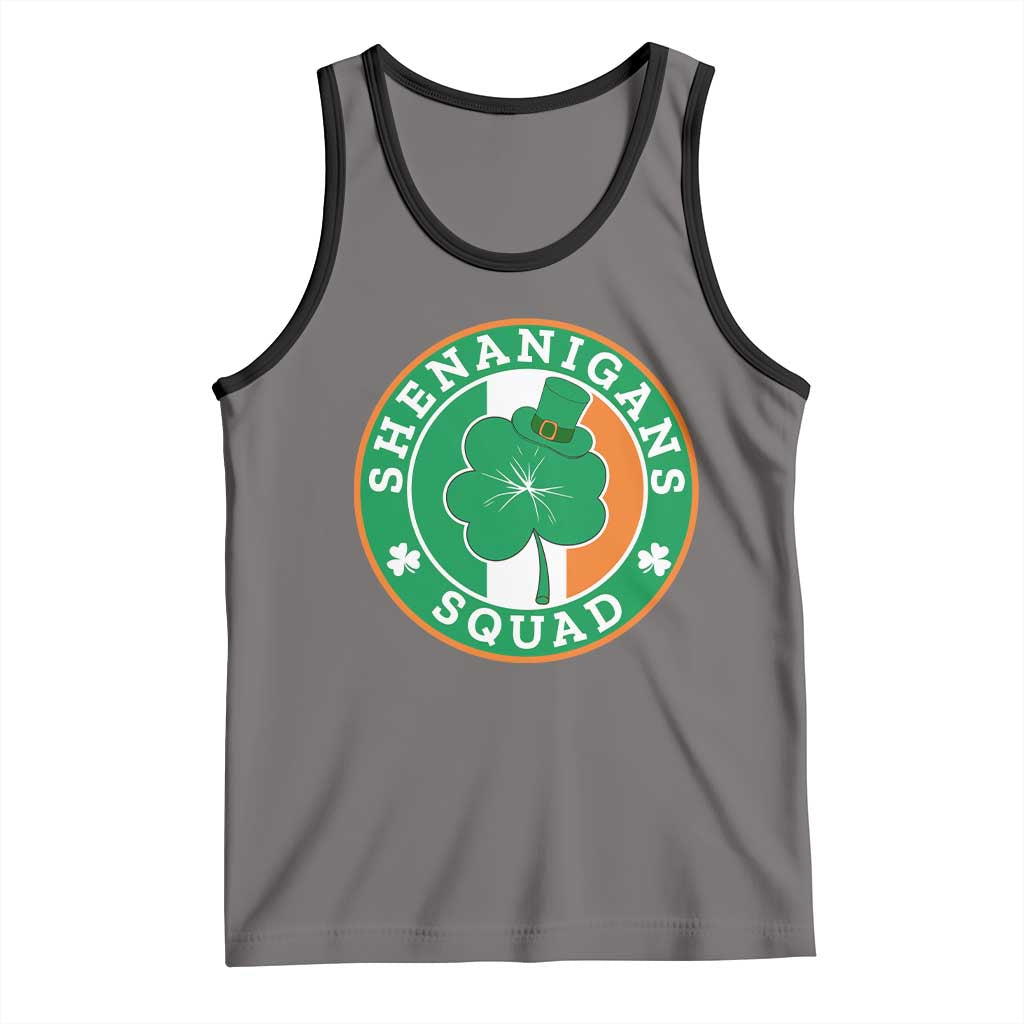 St Patrick's Day Tank Top Shenanigans Squad Funny Matching Group TS09 Deep Heather Black Print Your Wear