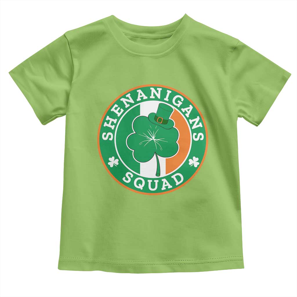 St Patrick's Day Toddler T Shirt Shenanigans Squad Funny Matching Group TS09 Lime Print Your Wear