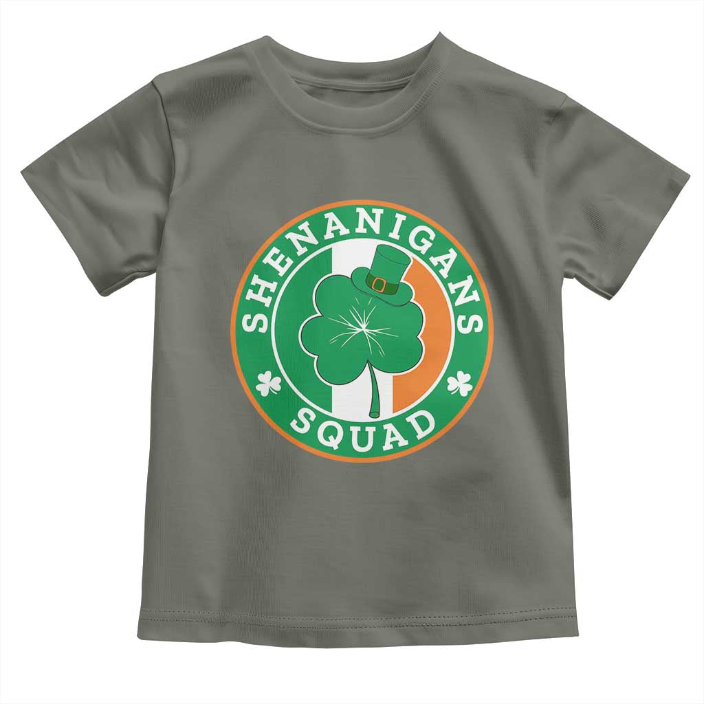 St Patrick's Day Toddler T Shirt Shenanigans Squad Funny Matching Group TS09 Military Green Print Your Wear
