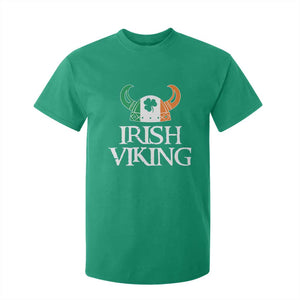 St Patrick's Day T Shirt For Kid Irish Viking Helmet Lucky Shamrocks Ireland Flag TS09 Irish Green Print Your Wear