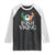 St Patrick's Day Raglan Shirt Irish Viking Helmet Lucky Shamrocks Ireland Flag TS09 Black White Print Your Wear