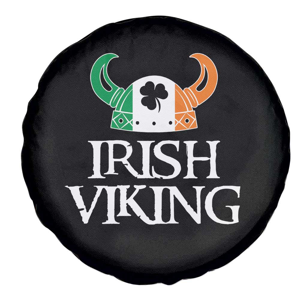 St Patrick's Day Spare Tire Cover Irish Viking Helmet Lucky Shamrocks Ireland Flag TS09 Print Your Wear