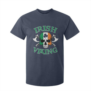 St Patrick's Day T Shirt For Kid Irish Viking Skull Lucky Shamrocks Ireland Flag TS09 Navy Print Your Wear