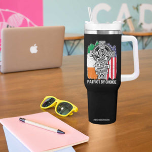 Irish By Blood American By Birth Patriot By Choice Tumbler With Handle Celtic Cross Ireland America Flag TS09 Print Your Wear
