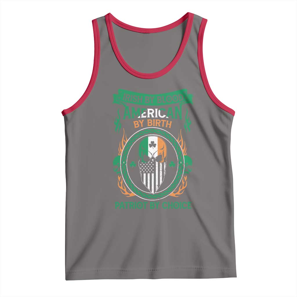 Irish By Blood American By Birth Patriot By Choice Tank Top TS09 Deep Heather Red Print Your Wear