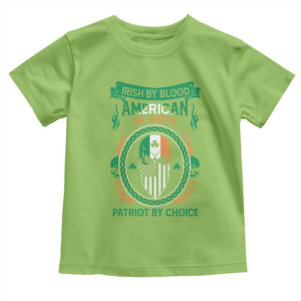 Irish By Blood American By Birth Patriot By Choice Toddler T Shirt TS09 Lime Print Your Wear