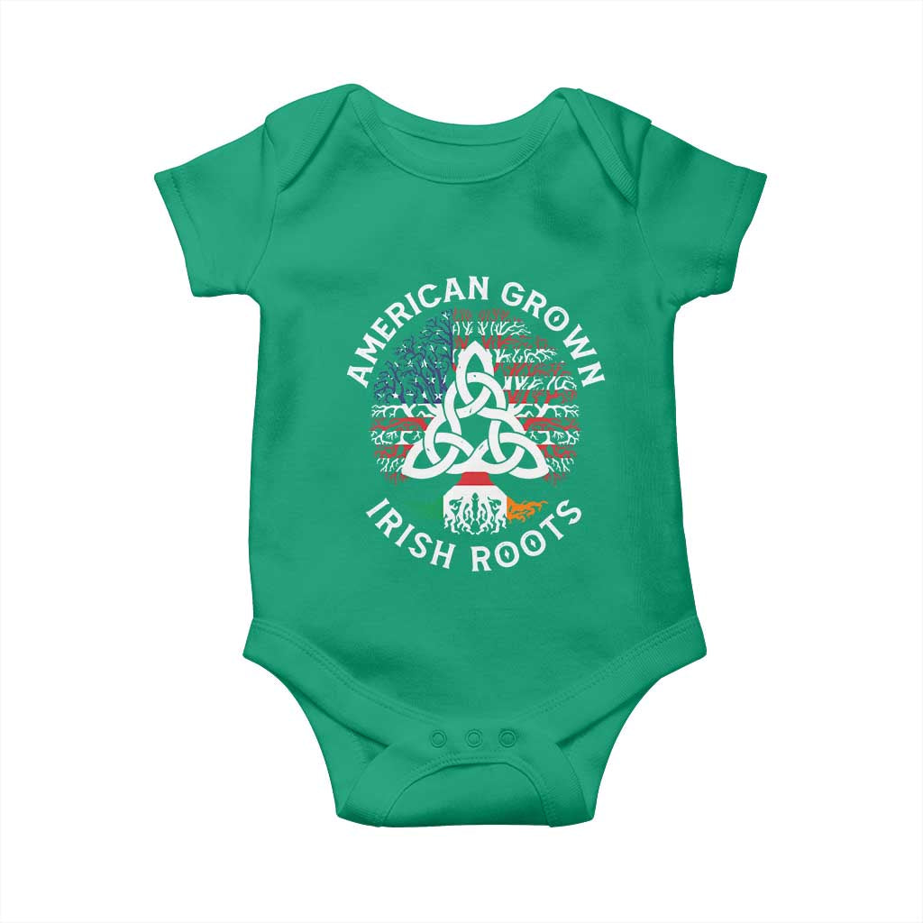 American Grown Irish Roots Ireland Flag Baby Onesie TS09 Irish Green Print Your Wear