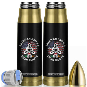 American Grown Irish Roots Ireland Flag Bullet Tumbler TS09 Black Print Your Wear