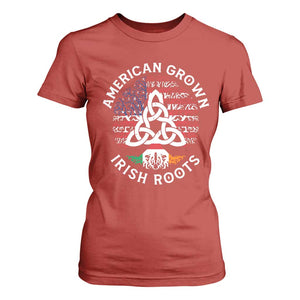 American Grown Irish Roots Ireland Flag T Shirt For Women TS09 Red Print Your Wear